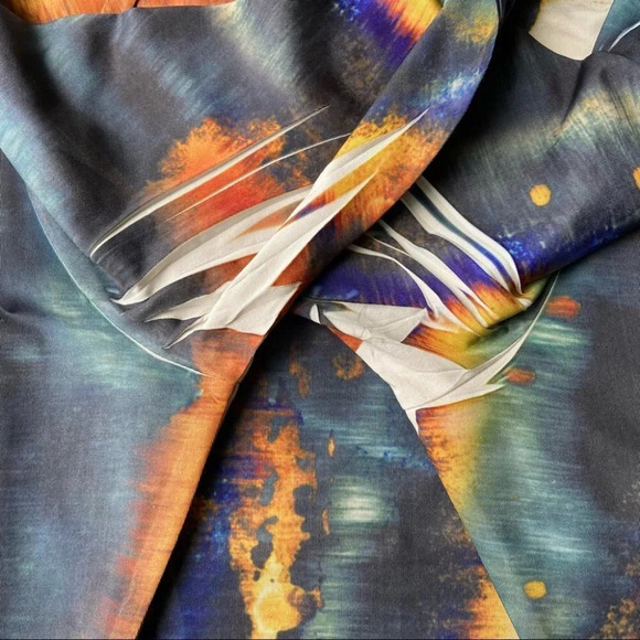 Cartise Cut Out Shoulder Tie Dye Sequins Stretchy Tunic - Picture 15 of 15